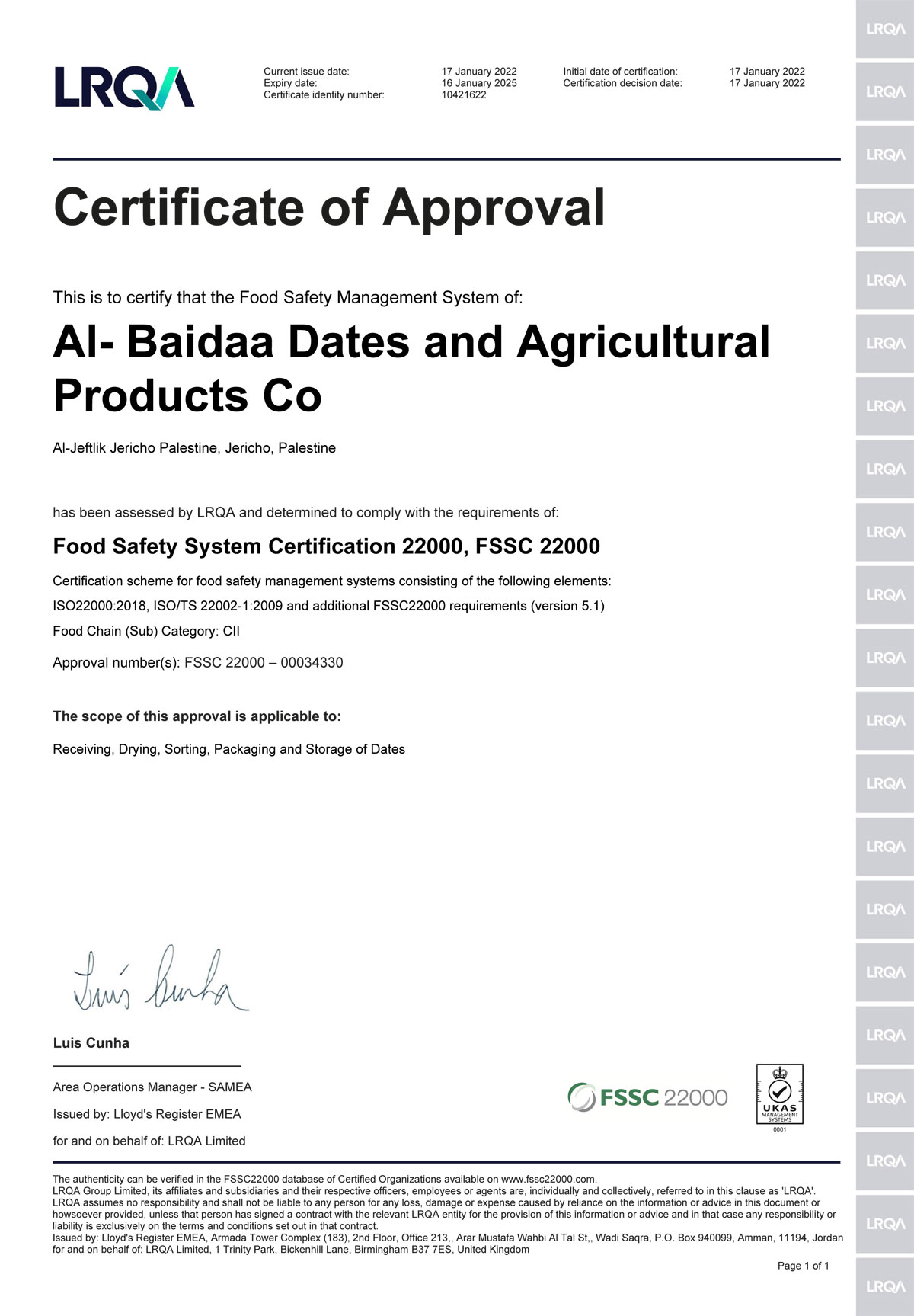 Food Safety Management System